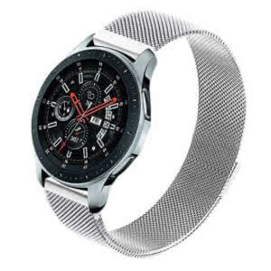 רצועת יד לשעון Samsung Galaxy Watch 46mm / Gear S3 Classic בצבע כסף