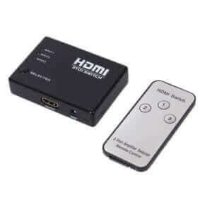 מתג 3 כניסות HDMI ליציאה אחת עם שלט אלחוטי